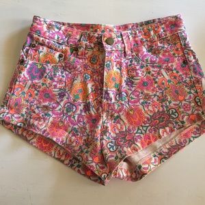 Colorful denim shorts size 2/ XS
