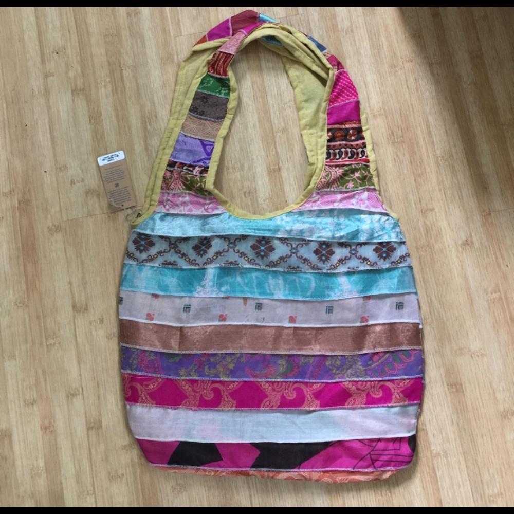 Upcycled Sari Bag from India - One of a Kind - #25