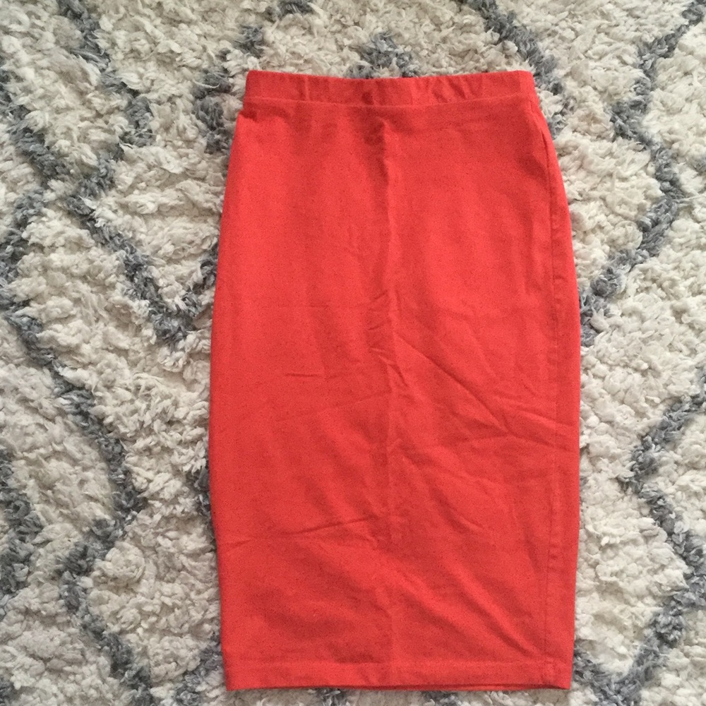 Orange Midi Skirt - Forever 21