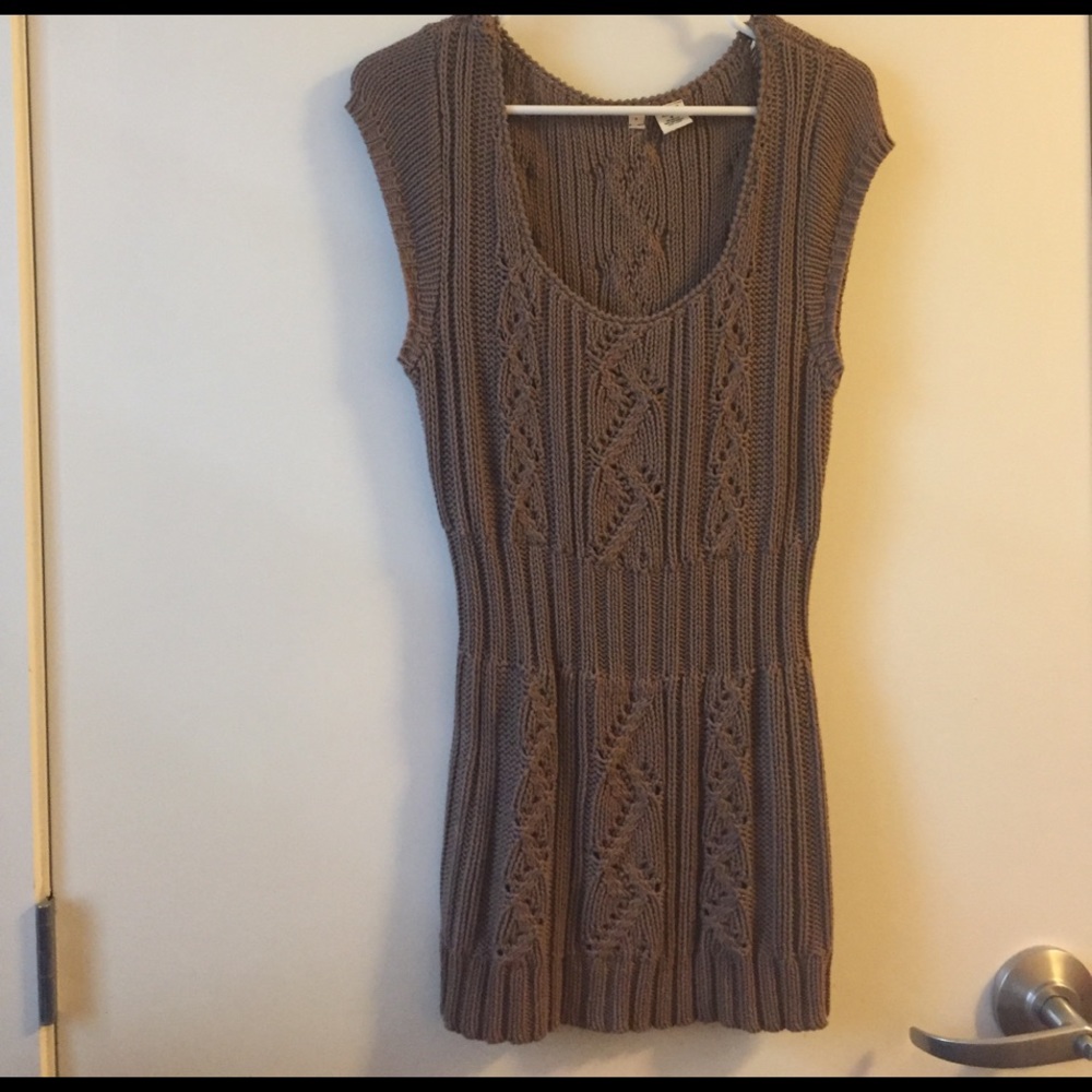 Brown tunic sweater dress