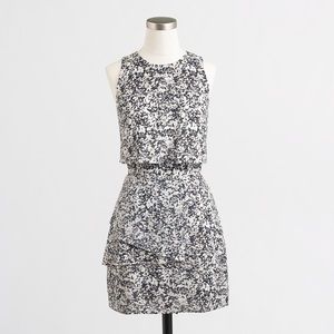 Jcrew Printed Cascade Dress