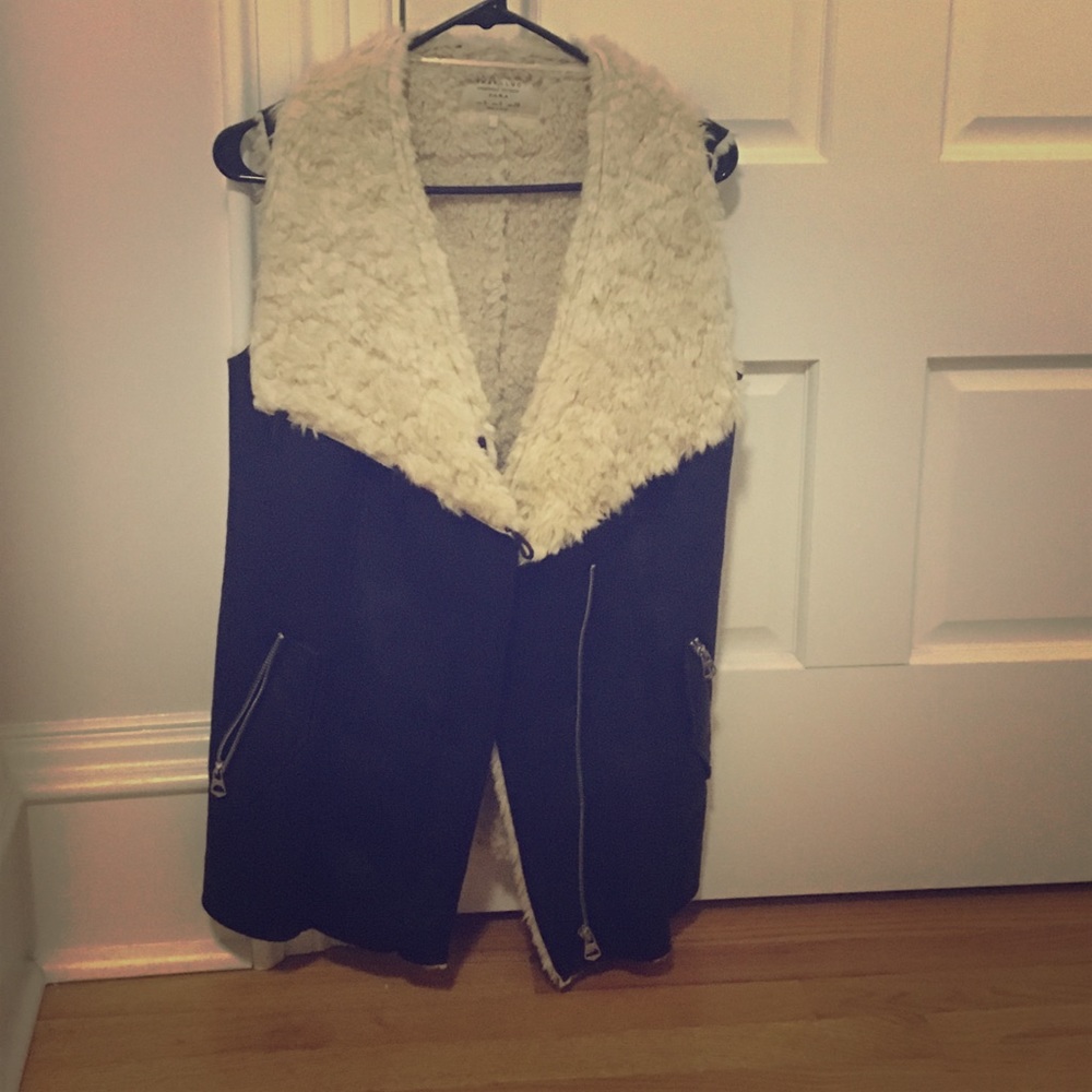 Faux fur vest