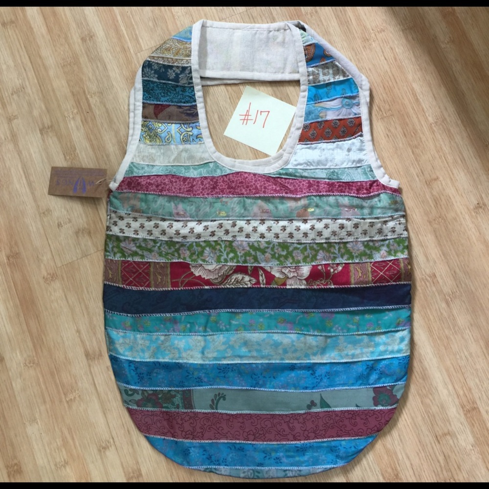 Upcycled Sari Bag from India - One of a Kind - #17
