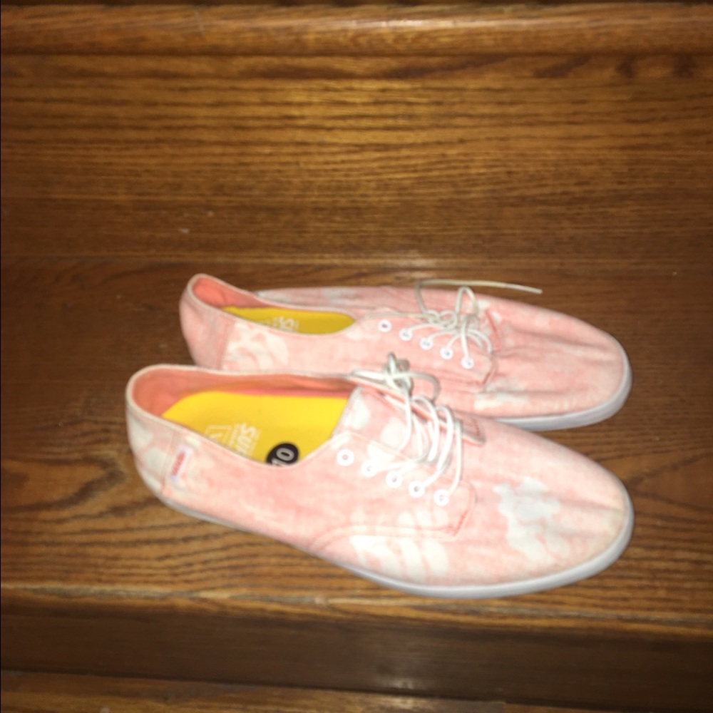Floral Orange Vans