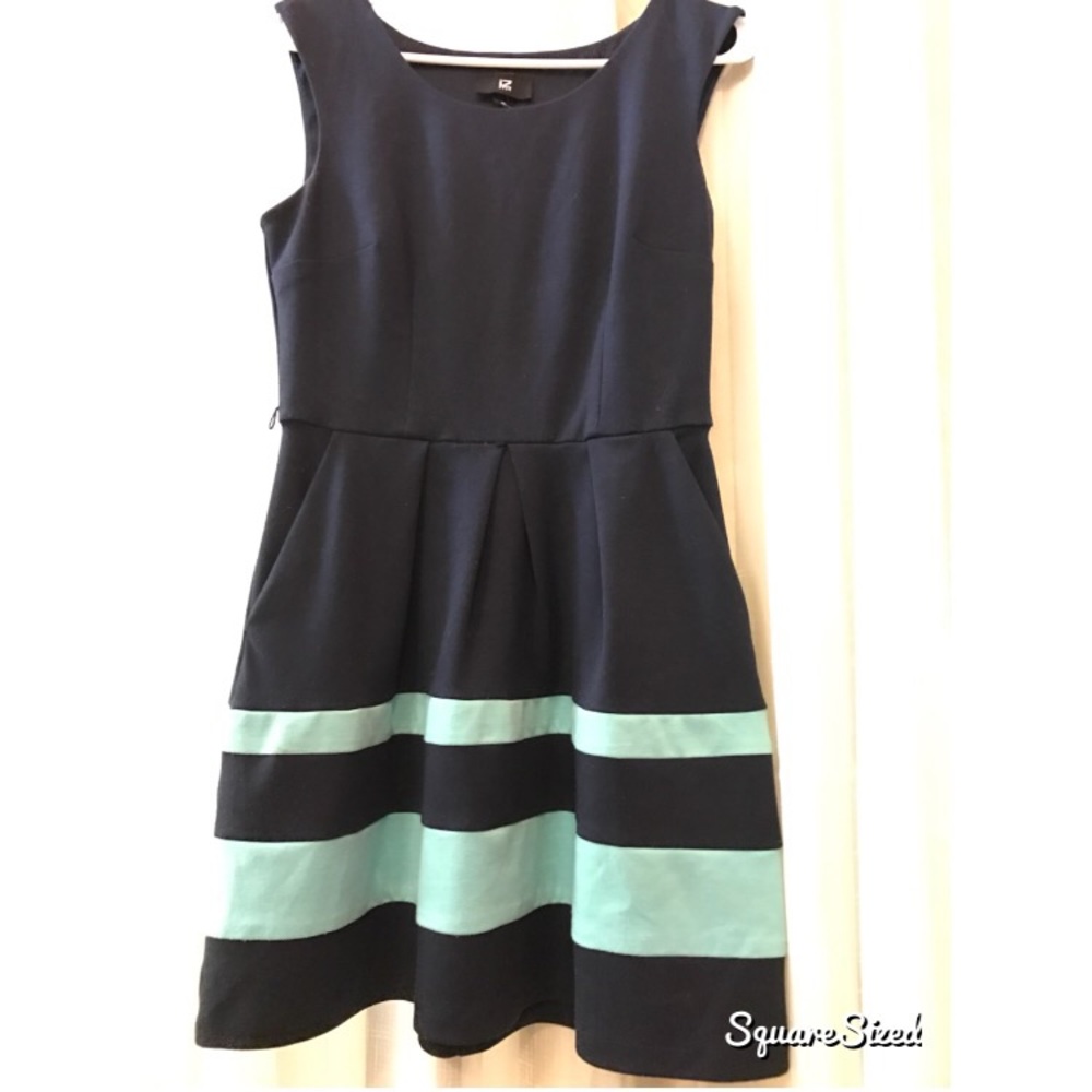 Stripe Navy/Teal dress