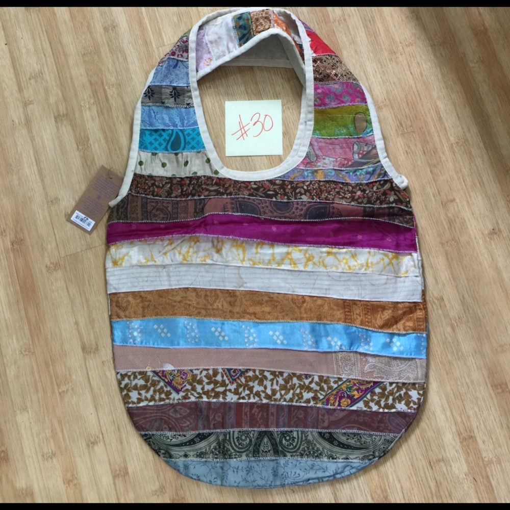 Upcycled Sari Bag from India - One of a Kind - #30