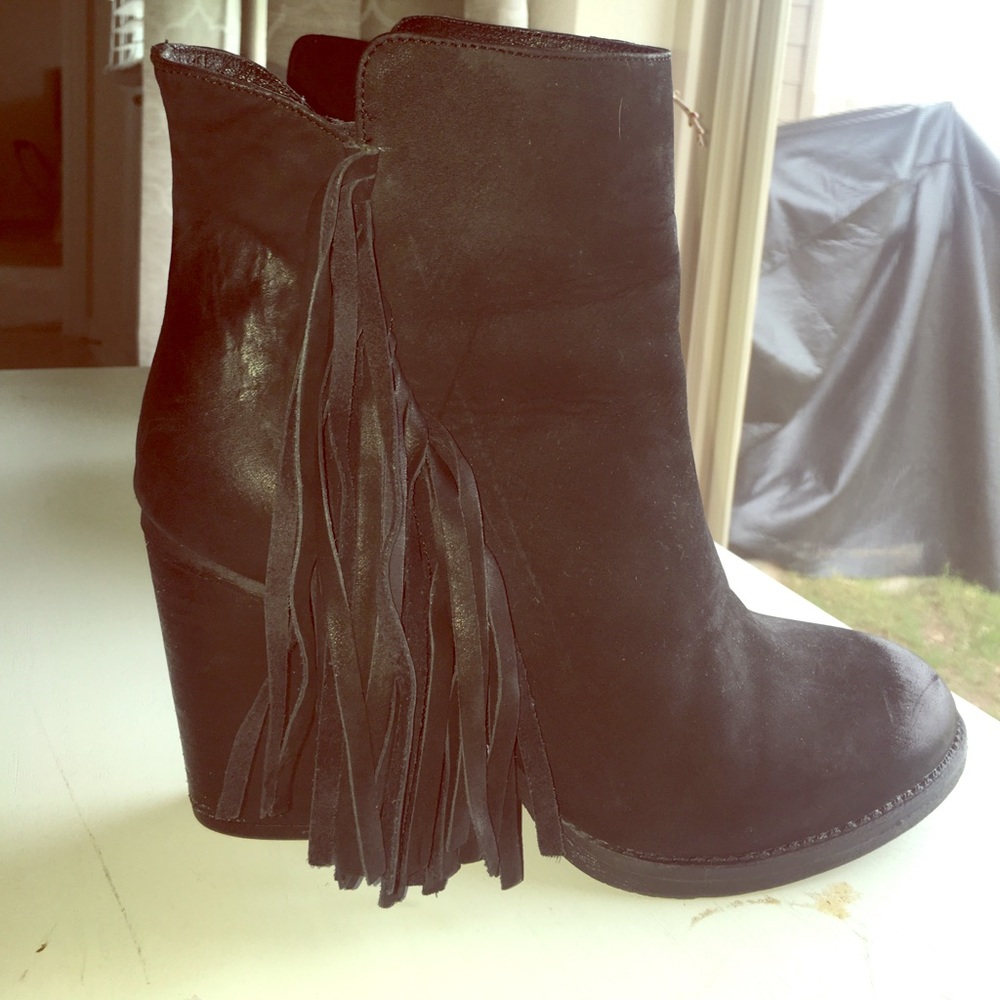 Fringe booties