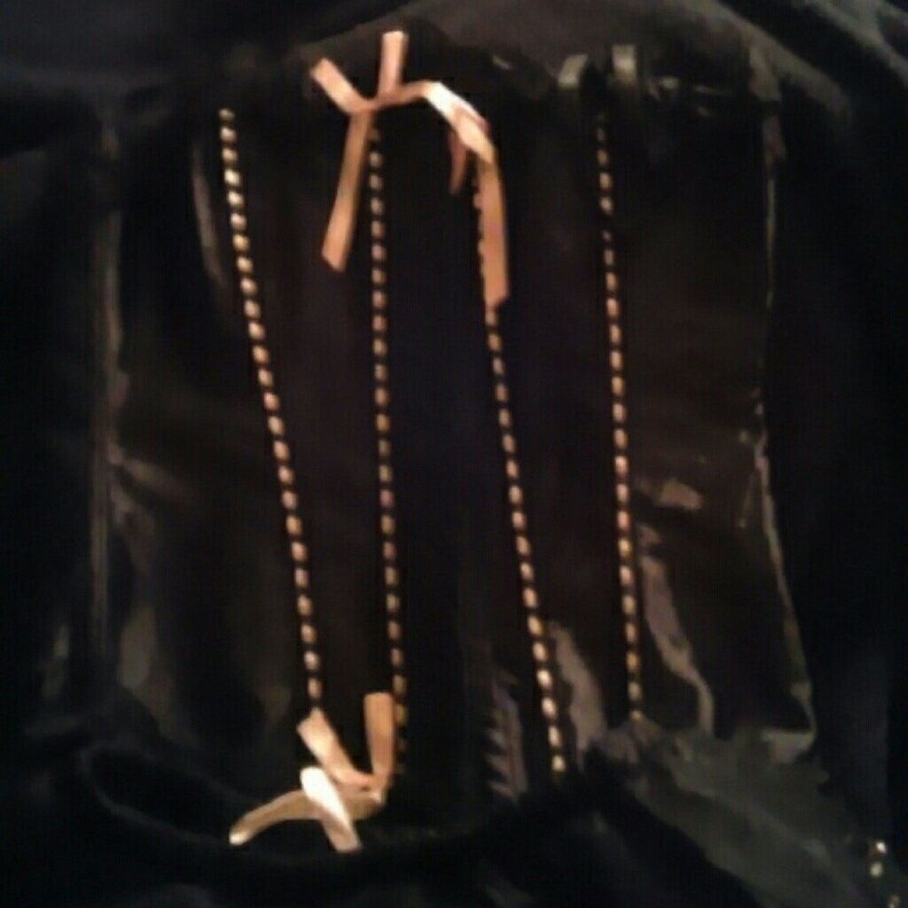 Pink and Black Corset with skirt