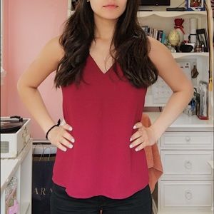 (NWT) Express Reversible Maroon Top