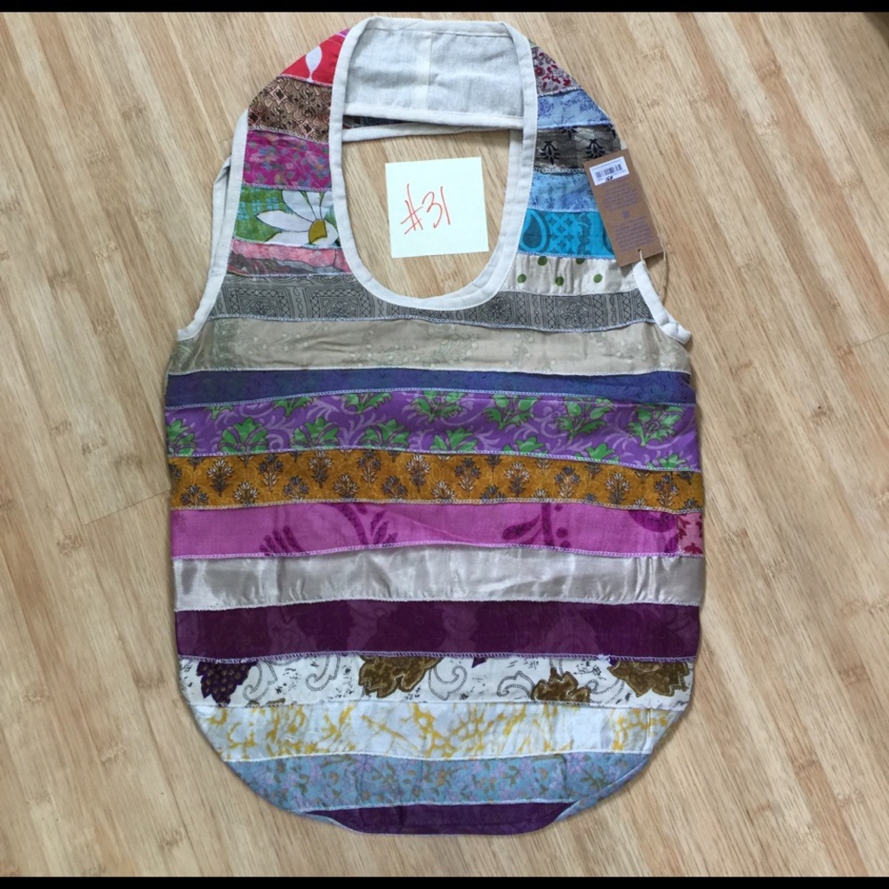 Upcycled Sari Bag from India - One of a Kind - #30