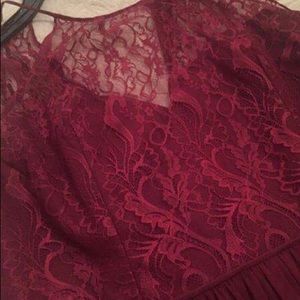 Hayley Paige Wine/Burgundy Bridesmaid/Prom Dress