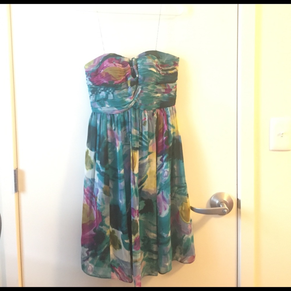 Strapless flower dress