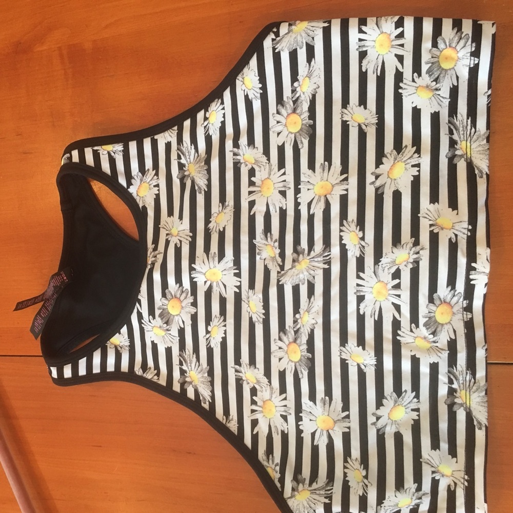 Betsy Johnson workout crop top with built in bra