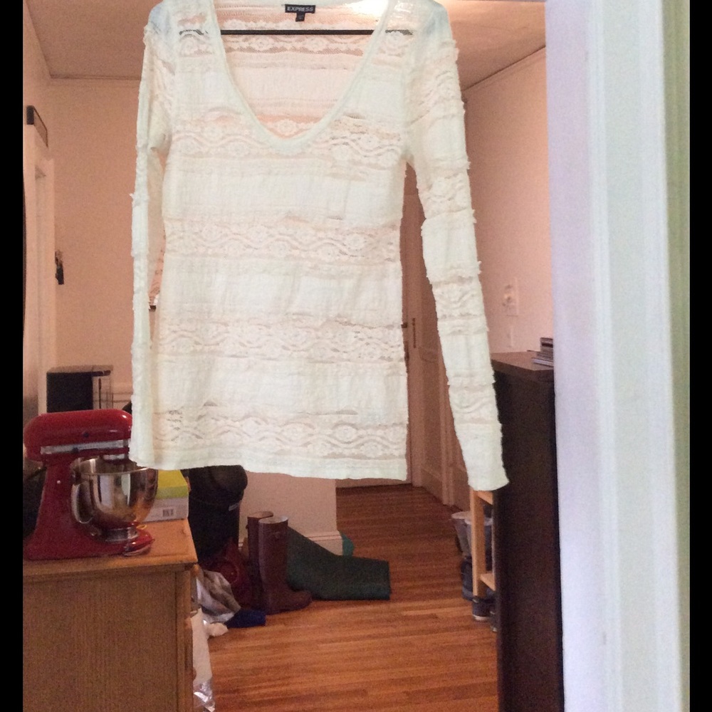 Lace long sleeve top