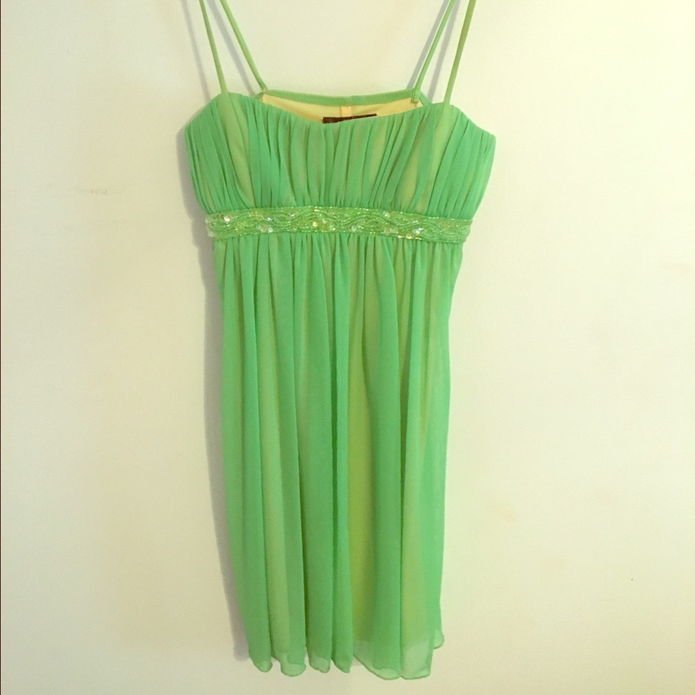 Light green semi-formal dress