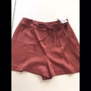 Brand new high waist silk shorts