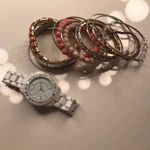 Jewelry bracelets & watch