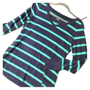 Long sleeved casual striped shirt