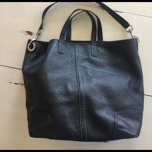 Large pebble grain coach bag