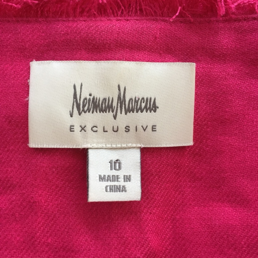 Neiman Marcus Exclusive Pink Linen Blazer Size 10 Gem