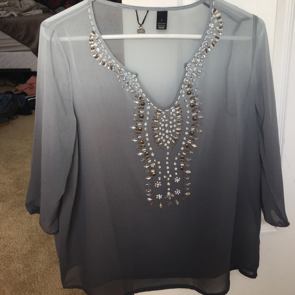 Gorgeous ombré embroidered top