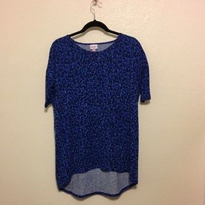 LuLaRoe Irma SZ S Blue/Light Blue/Black