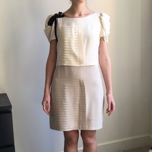 Club Monaco Silk Two-Tone Dress