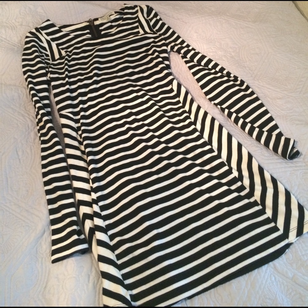 Striped body on dress