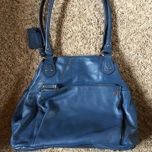 Blue hand bag