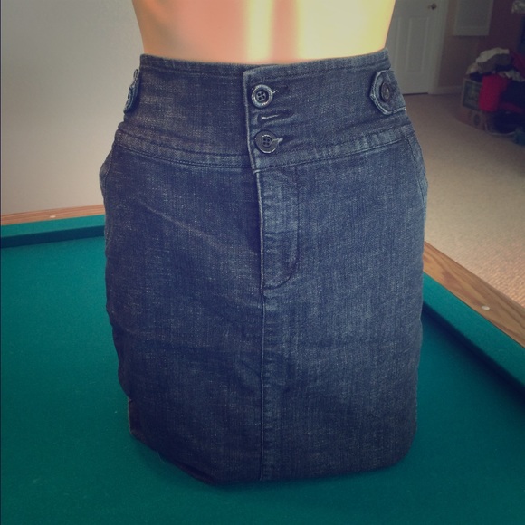 Fitted Jean Skirt- Size L - Picture 1 of 4