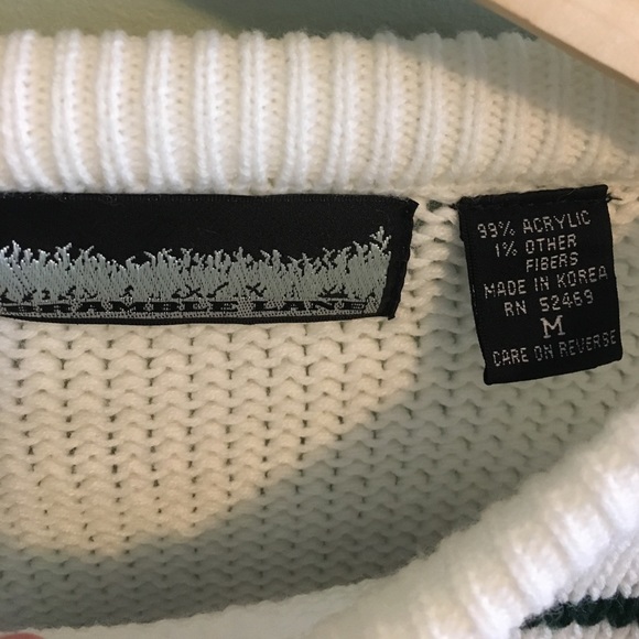 Vintage Off-White Knit Rose 🌹 Sweater 🦋 - Picture 3 of 4