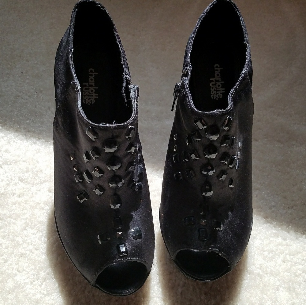 Open toe ankle boot