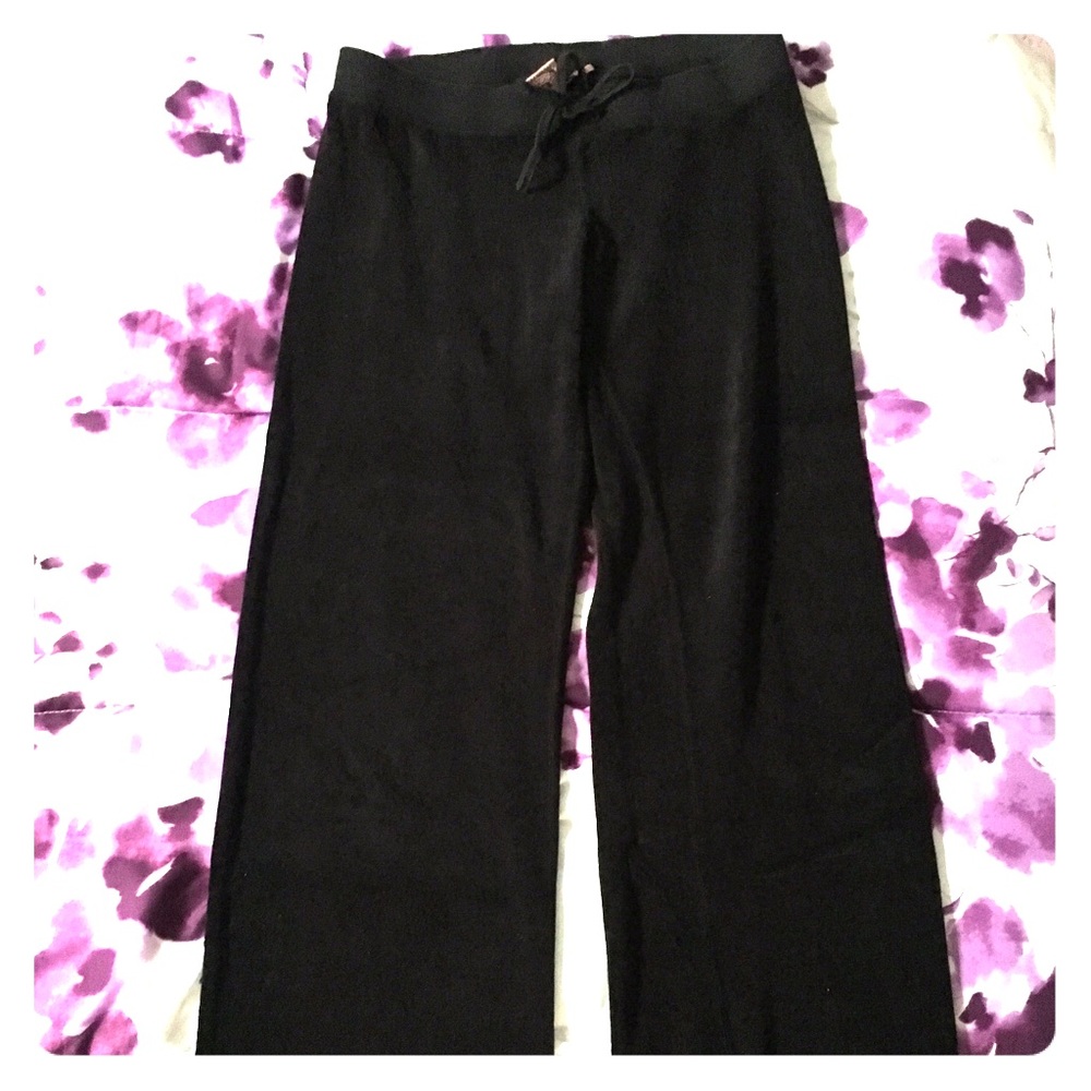 Juicy Couture Black Terry Cloth Pants