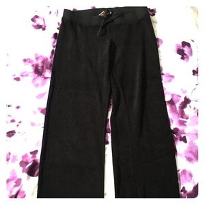 Juicy Couture Black Terry Cloth Pants