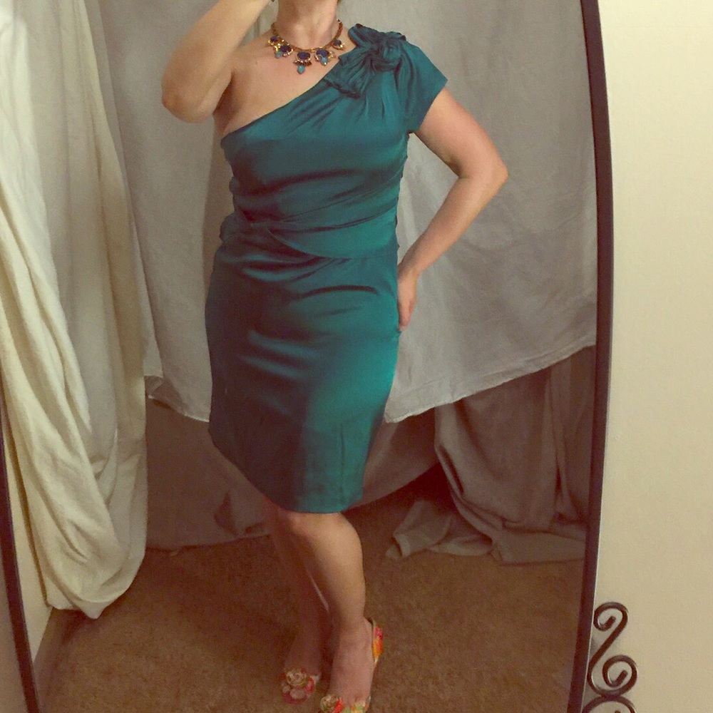 Eli Tahari silk dress NWT : 95% silk, 5% Elastane - Picture 3 of 8