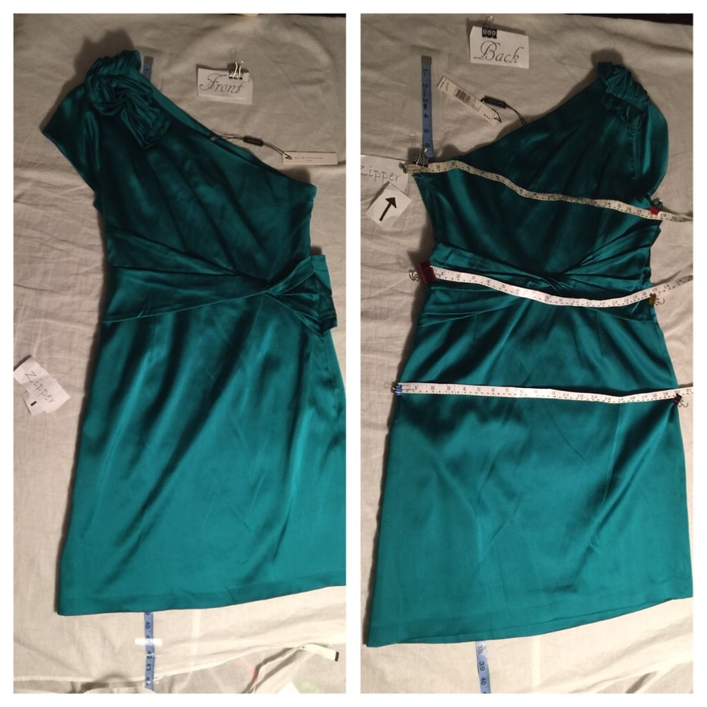 Eli Tahari silk dress NWT : 95% silk, 5% Elastane - Picture 8 of 8