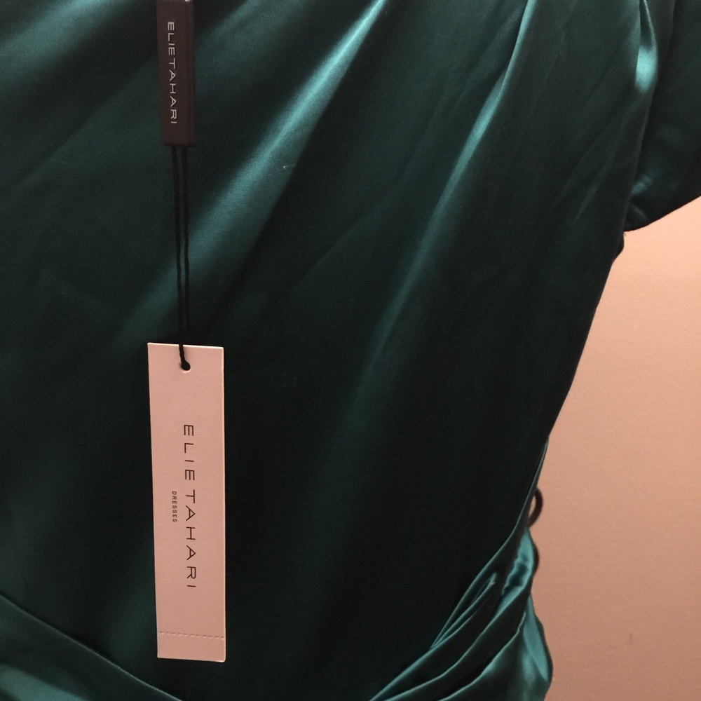 Eli Tahari silk dress NWT : 95% silk, 5% Elastane - Picture 6 of 8