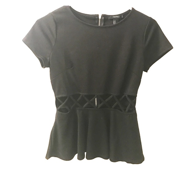 Forever 21 peplum cage shirt - Picture 2 of 5