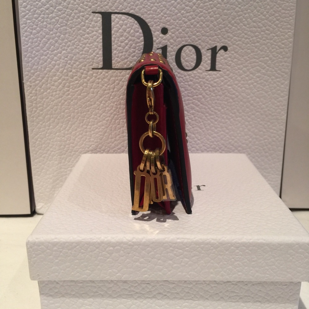 NWT 17S studded Lady Dior snap card holder - Picture 6 of 6
