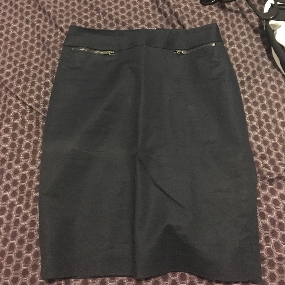 Navy blue pencil skirt