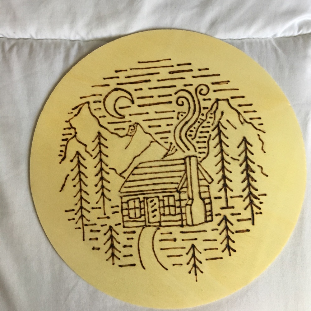 Handmade pyrography piece