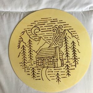 Handmade pyrography piece