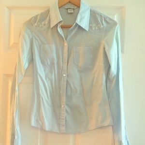Abercrombie & Fitch blue buttoned-down shirt; XS