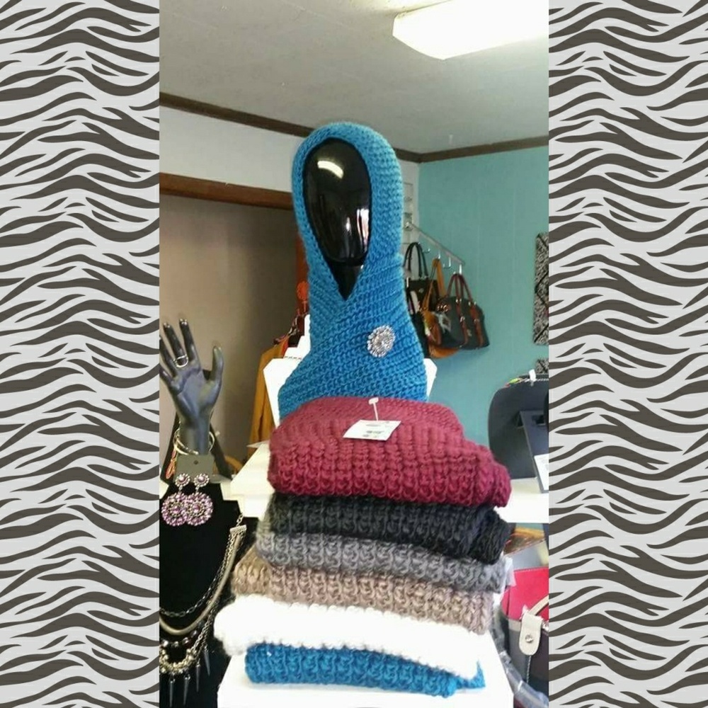 Crochet Hooded Scraf