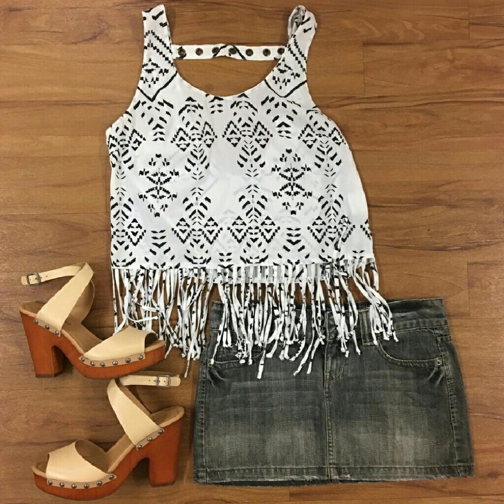 Urban Outfitters Tribal Fringe Top, EUC