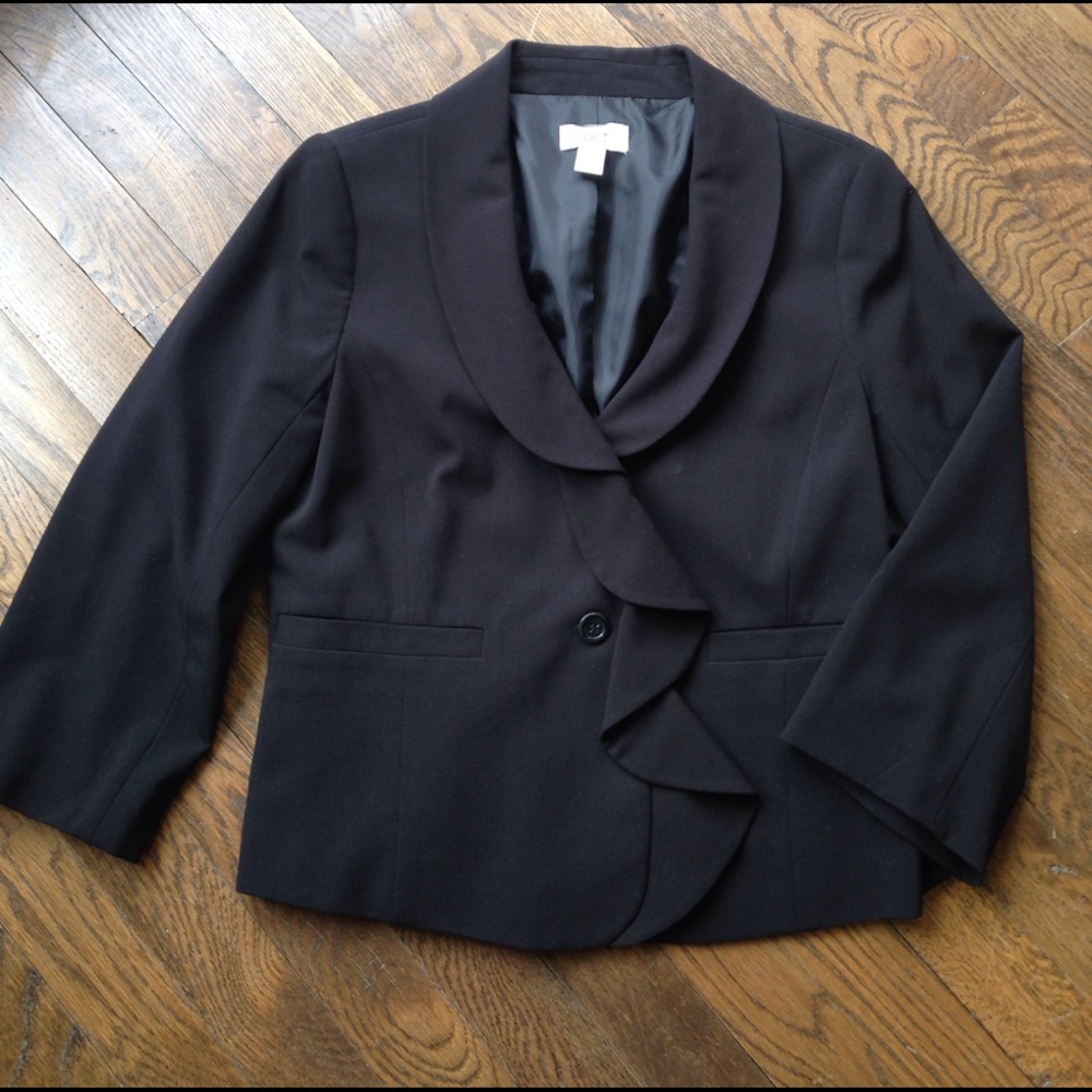 LOFT Blazer with Ruffle Detail
