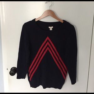 Chevron cable knit JCrew sweater