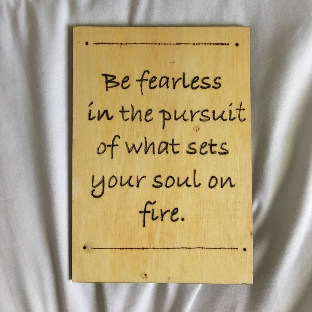 Handmade pyrography piece