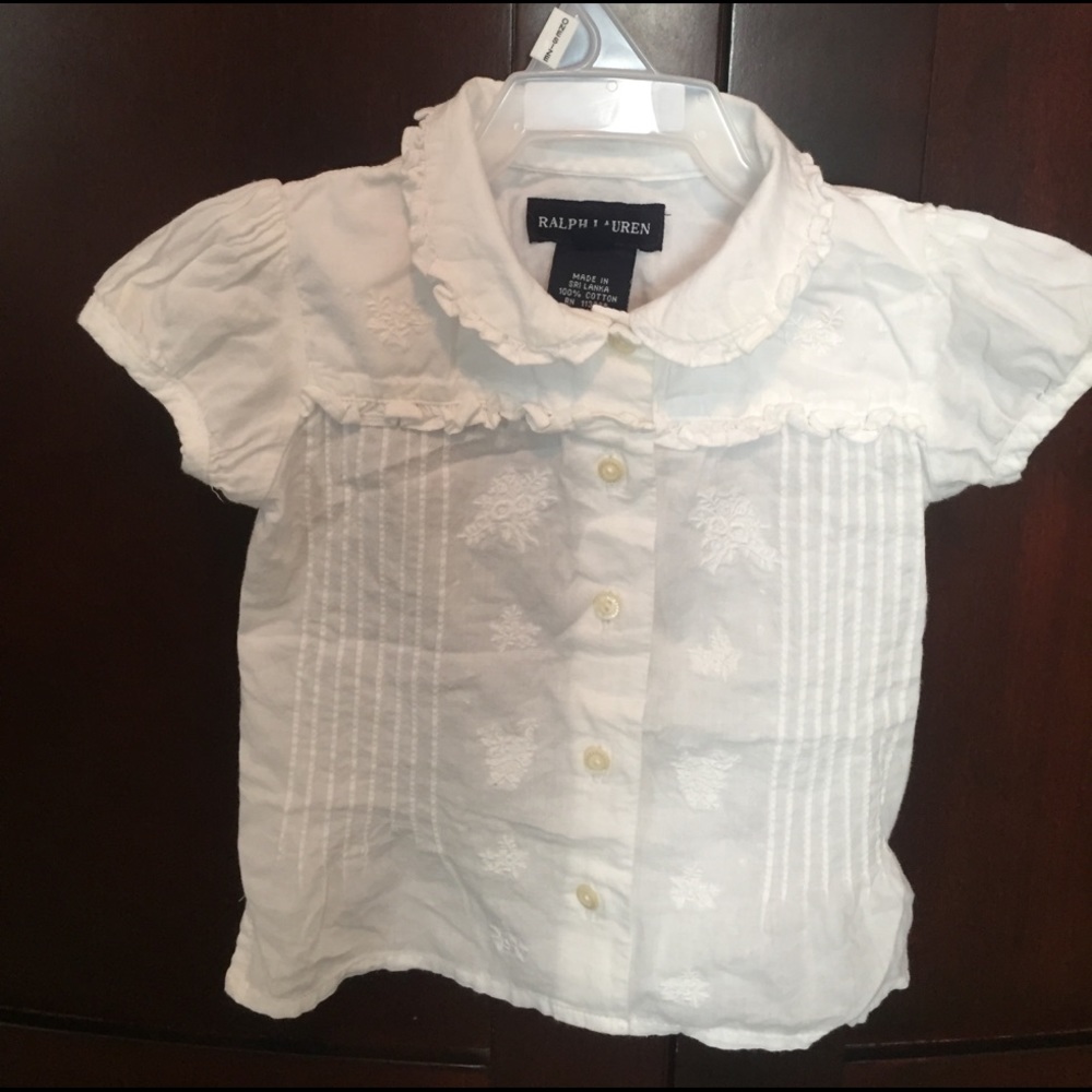 Ralph Lauren Girls Short Sleeve Shirt 9 Months
