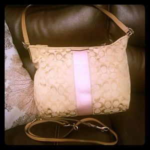Coach Cream & Pink Purse